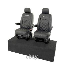 Housses de siège avant en similicuir et broderie pour VW Transporter T6/T6.1 (à partir de 2024) 961