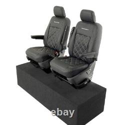 Housses de siège avant en similicuir et broderie pour VW Transporter T6/T6.1 (à partir de 2024) 961