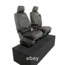 Housses de siège avant en similicuir et broderie pour VW Transporter T6/T6.1 (à partir de 2024) 961
