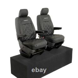 Housses de siège avant en similicuir et broderie pour VW Transporter T6/T6.1 (à partir de 2024) 961