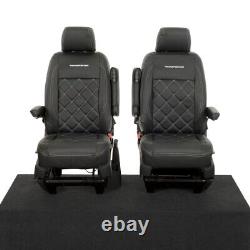 Housses de siège avant en similicuir et broderie pour VW Transporter T6/T6.1 (à partir de 2024) 961
