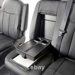 Housses de siège avant en similicuir pour Ford Transit Van Mk8 (2014 à aujourd'hui) Noir 1134
