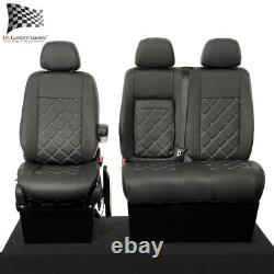 Housses de siège avant en similicuir pour Mercedes Sprinter (2010-2018) Noir 234