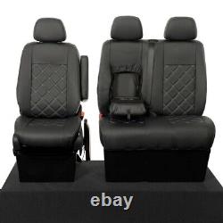 Housses de siège avant en similicuir pour Mercedes Sprinter (2010-2018) Noir 234