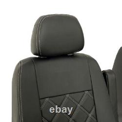 Housses de siège avant en similicuir pour Mercedes Sprinter (2010-2018) Noir 234