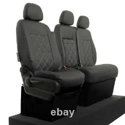 Housses de siège avant en similicuir pour Mercedes Sprinter (2010-2018) Noir 234