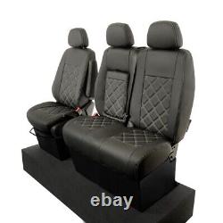 Housses de siège avant en similicuir pour Mercedes Sprinter (2010-2018) Noir 234