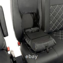 Housses de siège avant en similicuir pour Mercedes Sprinter (2010-2018) Noir 234