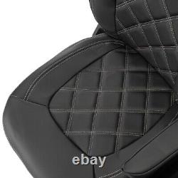 Housses de siège avant en similicuir sur mesure pour VW Crafter (à partir de 2017) Noir 1023