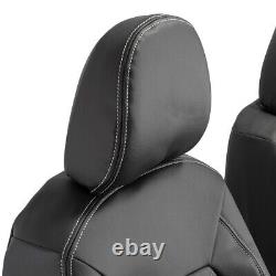 Housses de siège avant en similicuir sur mesure pour VW Crafter (à partir de 2017) Noir 1023