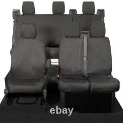 Housses de siège avant et arrière pour Ford Transit Custom Crew Cab (2013-2023) Noir 102 131