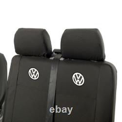Housses de siège avant pour VW Transporter T5/T5.1 Shuttle avec logo 'VW' (2003-2015) 103