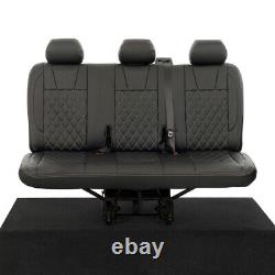 Housses de siège en cuir synthétique pour la 2ème rangée de sièges du VW Transporter T5/t5.1 (2003-15) 1170