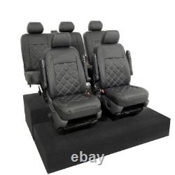 Housses de siège en simili-cuir pour VW Transporter T6/T6.1 Kombi (à partir de 2015) 885 1164