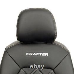 Housses de siège en similicuir avant pour Vw Crafter avec logo 'crafter' (2017 à aujourd'hui) 892