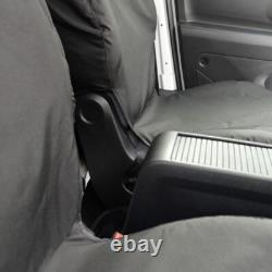 Housses de sièges avant VW Caddy avec broderie Caddy (2004 et suivants) Noir 146