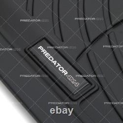 Jeu complet de tapis de sol intérieurs en caoutchouc noir pour Ford Ranger T6 T7 T8 automatique 12+