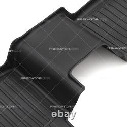 Jeu complet de tapis de sol intérieurs en caoutchouc noir pour Ford Ranger T6 T7 T8 automatique 12+