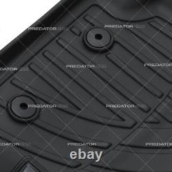 Jeu complet de tapis de sol intérieurs en caoutchouc noir pour Ford Ranger T6 T7 T8 automatique 12+