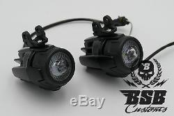 Led Zusatzscheinwerfer + Montagekit Für Bmw Gs 1200 Scheinwerfer 1250 Schwarz