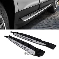 Marchepieds latéraux en aluminium argenté et noir pour Volvo XC60 Mk1 08-13
