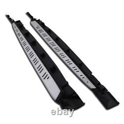 Marchepieds latéraux en aluminium argenté et noir pour Volvo XC60 Mk1 08-13