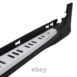 Marchepieds latéraux en aluminium argenté et noir pour Volvo XC60 Mk1 08-13