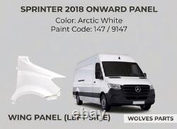 Mercedes Sprinter 2018-2026 Aile avant gauche blanc arctique
