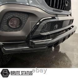 Mercedes X-Class 2018+ barre de protection urbaine (nudge bar) noir brillant