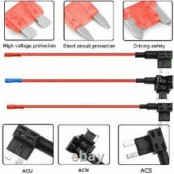 Mini Usb + Micro Usb Dash Cam Hardwire Charger Kit Avec Acu, Acs & Acn Plugs Fuse