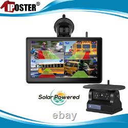 Moniteur DVR sans fil numérique 7 pouces avec écran tactile, caméra de recul solaire pour attelage de camion
