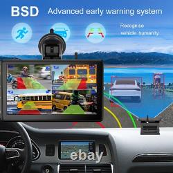 Moniteur DVR sans fil numérique 7 pouces avec écran tactile, caméra de recul solaire pour attelage de camion