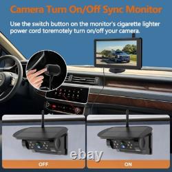 Moniteur DVR sans fil numérique 7 pouces avec écran tactile, caméra de recul solaire pour attelage de camion