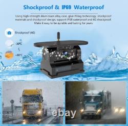 Moniteur DVR sans fil numérique 7 pouces avec écran tactile, caméra de recul solaire pour attelage de camion