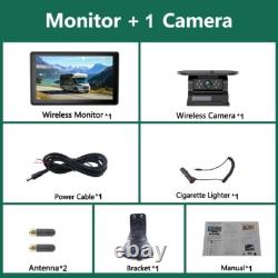 Moniteur DVR sans fil numérique 7 pouces avec écran tactile, caméra de recul solaire pour attelage de camion