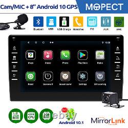 Mopect 8 Android 10 Gps Radio Car Stereo Bluetooth 2+16 Go Fm Audio + Caméra MIC