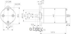 Moteur électrique 63,5mm de diamètre de centrage 137,5mm de longueur Remplacement MAHLE