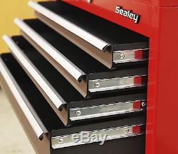 New Steel Pro Storage Rollcab Tool Cabinet Top Chest Box Roulement À Billes 9 Tiroirs