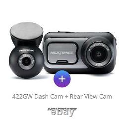 Nextbase 422gw Avant Et Arrière Dash Cam Bundle Night Vision Camera