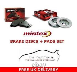 POUR HONDA CIVIC 1.6 EP2 D16V1 DISQUES DE FREIN ARRIÈRE MINTEX ET PLAQUETTES 5 TROUS SOLIDES DE 260mm