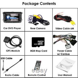 Pour Vw Golf Mk5 Mk6 Jetta 7 Car Stereo Radio Caméra DVD Sat Nav Gps Bluetooth +