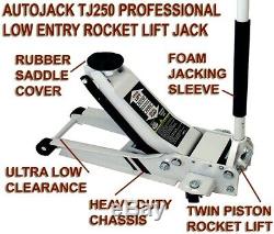Professional Low Profile D'entrée Chariot Jack Avec Rocket Ascenseur Garage 2.5 Tonnes