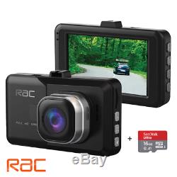 Rac R3000 3 Hd 1080p Complet Video Tableau De Bord Pour Cam Voiture Avec Collision Et Capteur De Stationnement