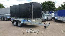 Remorque De Voiture 8ft X 4ft Box Remorque Twin Axle 750kg À Plat