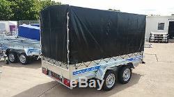 Remorque De Voiture 8ft X 4ft Box Remorque Twin Axle 750kg À Plat