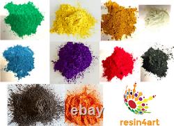 Resin4art 3kg Ultra-clair Faible Viscosité Résine Époxy + 10 Pigments Métalliques