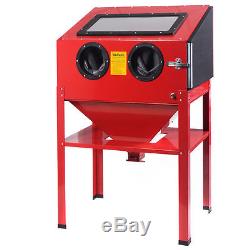 Sandblaster Bead Sand Grit Blasting Blaster Blast Cabinet De Sablage 220l Led