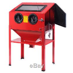 Sandblaster Bead Sand Grit Blasting Blaster Blast Cabinet De Sablage 220l Led