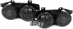 Scheinwerfer Schwarz Paar Pour Bmw 5er E34 88-95 + 7er E32 88-94