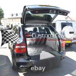 Tapis de coffre matelassé pour Porsche Cayenne avec grille de protection sur mesure (2010-2018) 631